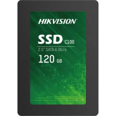 SSD Hikvision C100, 120GB, Sata III, Leitura 550MBs e Gravação 420MBs | R$ 149