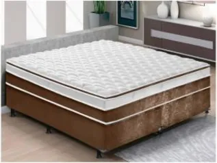 Cama Box Queen size (Box + Colchão) LightSpuma - Mola Ensacada/Pocket 65cm por R$ 700