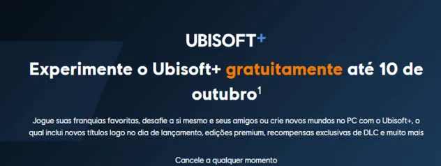 Ubisoft+ gratuitamente até 10 de outubro