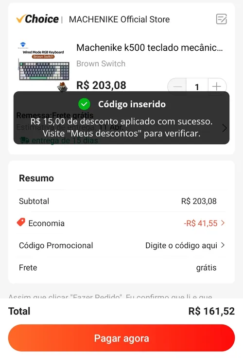 Imagem na descrição da promoção