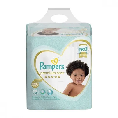 Kit de Fraldas Pampers XXG Premium Care Jumbo - 112 Unidades