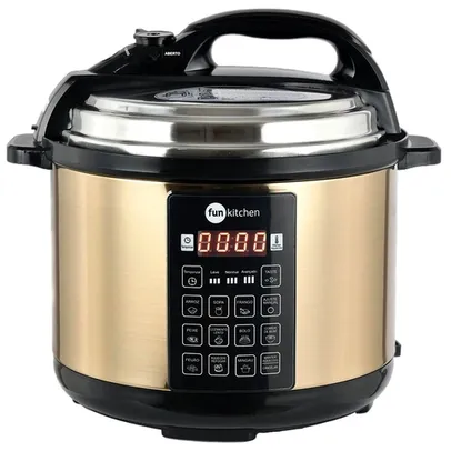 (AME SC 181,99) Panela de Pressão Elétrica Multifuncional 5L - Cobre  Fun Kitchen