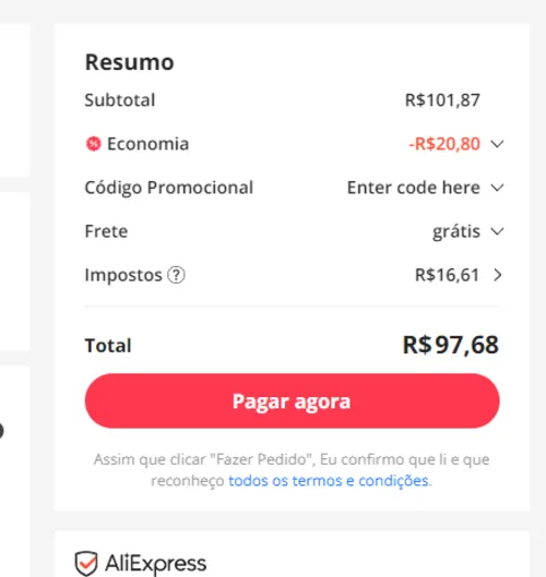 Imagem na descrição da promoção