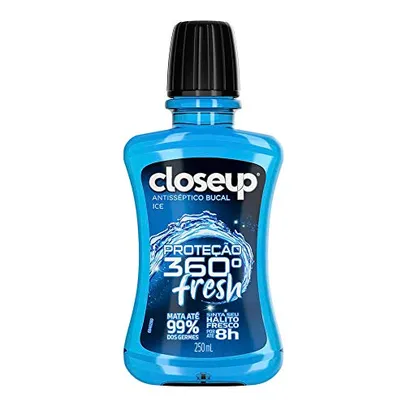 [Leve + Pague - R$6,07] Close Up Enxaguante Bucal Antisséptico Ice Closeup Proteção 360° Fresh 250Ml