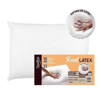[Magalupay R$118] Travesseiro Real Látex 50x70x16cm - Duoflex | R$147