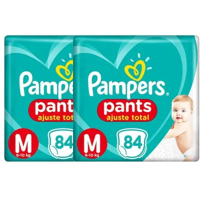 [APP/PIX] Fralda Pampers Pants Ajuste M 168 Unidades