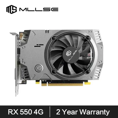  Placa De Vídeo MLLSE AMD RX 550 4GB Placa Gráfica GDDR5 128Bit DVI HDMI DP PCI E 3.0 Radeon GPU Rx 55