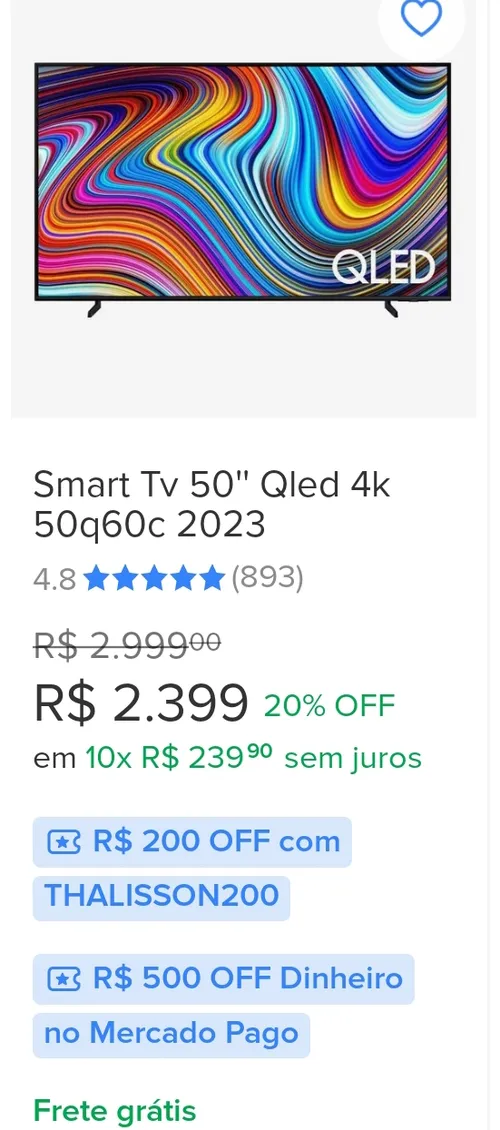 Imagem na descrição da promoção