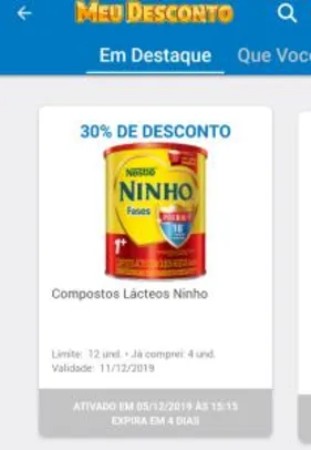 [APP/Drogaria Extra] Leite Ninho +1 800g R$15
