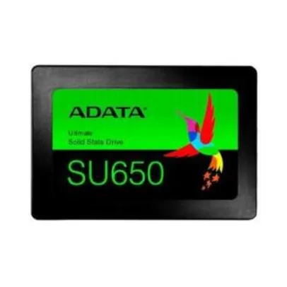 SSD Adata SU650, 240GB, SATA, Leitura 520MB/s, Gravação 450MB/s