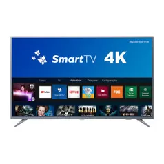 Smart TV LED 50" Philips 50PUG6513/78 UHD 4K 3 HDMI 2 USB Prata com Conversor Digital por R$ 1.833