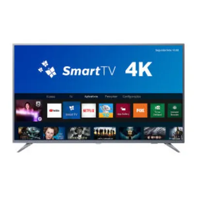 Smart TV LED 50" Philips 50PUG6513/78 UHD 4K 3 HDMI 2 USB Prata com Conversor Digital por R$ 1.833