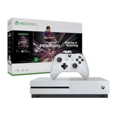 Console XBOX One S 1TB PES2020 - R$1.299