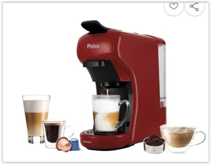 [REEMBALADO] Cafeteira Expresso Philco Multicápsula 3 em 1 PCF19VP - | R$290