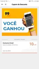 10% OFF em Corridas na 99