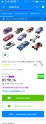 [R$ 10 DE VOLTA] Kit 10 Carrinhos Hot Wheels Mattel - 54886 | R$ 85