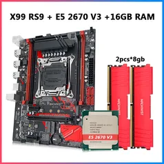 Placa-mãe Machinista X99 Combo LGA 3 Conjunto Kit com xeon e5 2670 v3 processador central e 16gb 