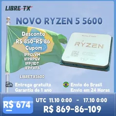 [Do Brasil/R$661 Moedas] Processador AMD Ryzen 5 5600