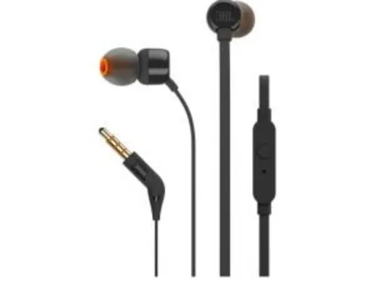 Fone de Ouvido Intra Auricular JBL - com Cabo P2 T110 - R$38