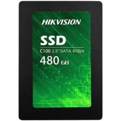SSD Hikvision C100, 480GB, Sata III, Leitura 550MBs e Gravação 470MBs - R$369