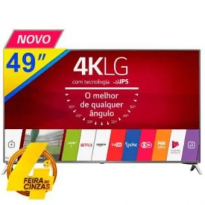 Smart TV 49" 4K LG 49UJ6565 - R$ 2499