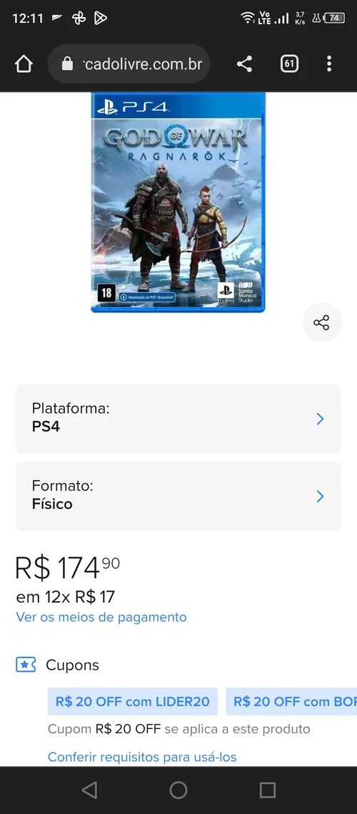 Imagem na descrição da promoção