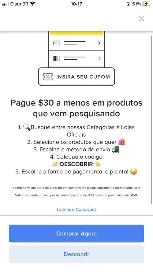 Imagem na descrição da promoção