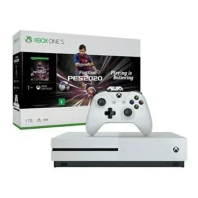 Console XBOX One S 1TB PES2020 - R$1.169