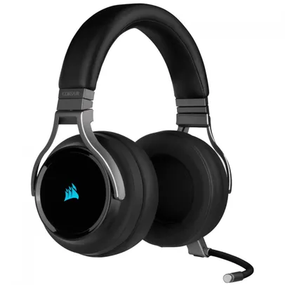 Headset Gamer Corsair Virtuoso RGB Wireless, Sem fio/USB/3.5mm, Múltiplas Plataformas, Carbono, CA-9