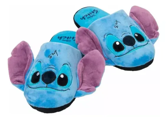 Pantufa Chinelo Solado De Borracha Stitch Disney Ricsen