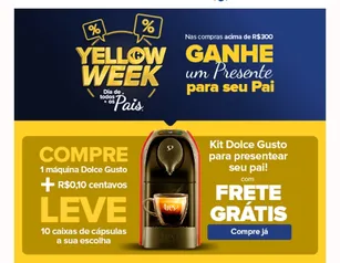 Compre Máquina Dolce Gusto + 0,10 centavos e leve 10 caixas de cápsulas 