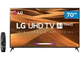 Smart TV 4K LED 70” LG 70UM7370PSA Wi-Fi - Inteligência Artificial Controle Smart Magic