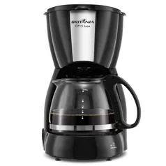 [Outlet] Cafeteira Britânia CP15 Vidro Preto com Inox - 127v