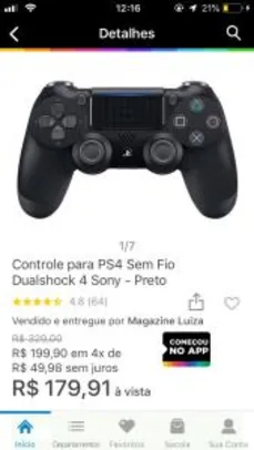 Controle para PS4 Sem Fio Dualshock 4 Sony h