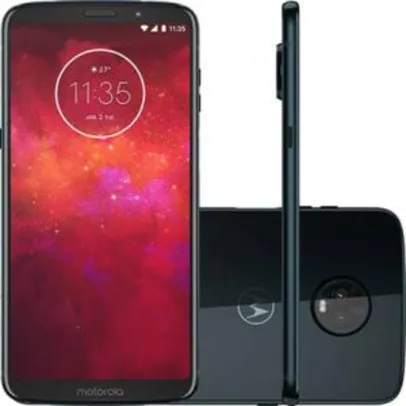 Smartphone Motorola Moto Z3 Play 4GB RAM e 64 GB  | R$1.199