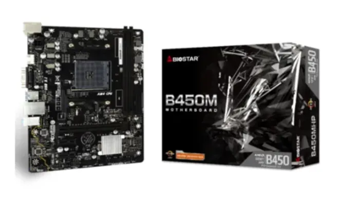 Placa Mãe Biostar B450MHP, Chipset B450, AMD AM4, mATX, DDR4