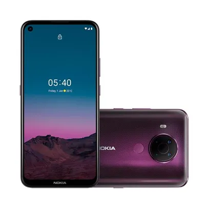 (AME 637) Smartphone Nokia 5.4 com 4 câmeras - Roxo - NK026