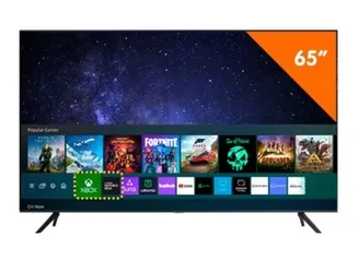 Smart TV Samsung 65" 4K Crystal UHD, UN65AU7700, com Game Streaming