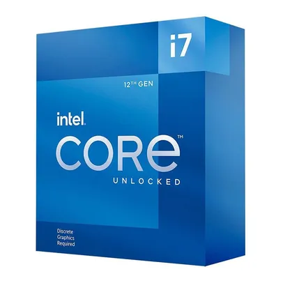 Processador Intel Core i7-12700KF, 12-Core, 20-Threads, 3.6GHz (5.0GHz Turbo), Cache 25MB, LGA1700, BX8071512700KF