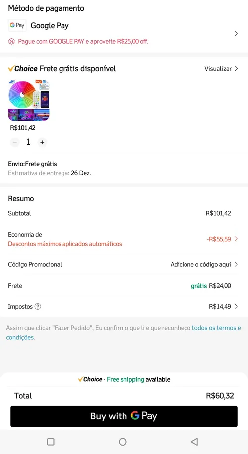 Imagem na descrição da promoção