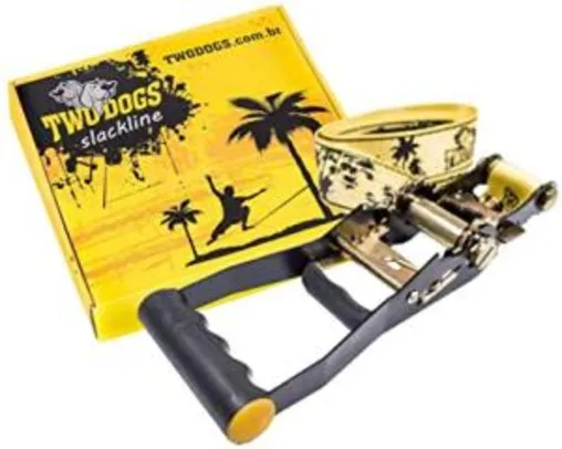 Kit Slack Line Two Dogs Preto e Amarelo | R$ 130