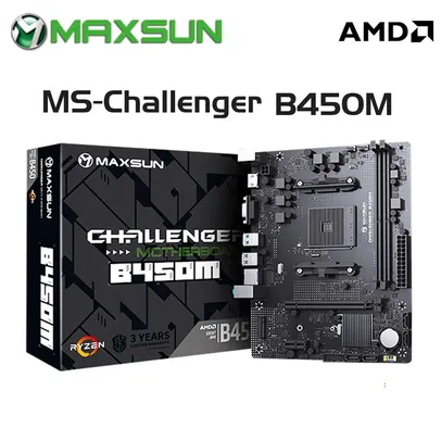 [taxa inclusa] MAXSUN Motherboard AMD B450M Dual channel DDR4 Memory AM4 APU Mainboard M.2 