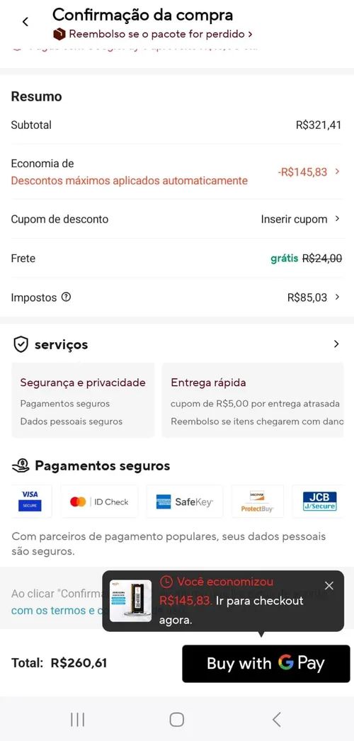 Imagem na descrição da promoção