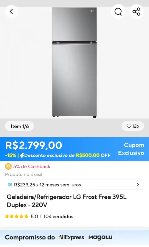 Imagem na descrição da promoção