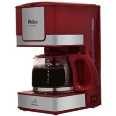 [Ponto Frio] Cafeteira Elétrica Philco PH16 - Vermelho/Aço Escovado 220V por R$ 69