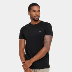 Camiseta Lacoste Peruana Preta Basica Dry Fit | R$ 79