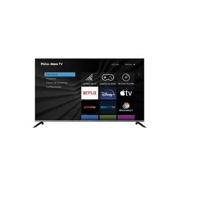 Smart TV Philco 58" 4K LED PTV58G70R2CSGBL Roku Dolby Áudio Bivolt