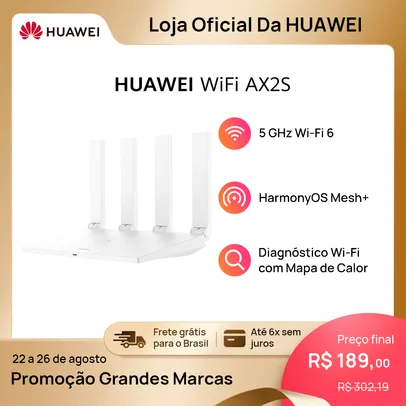 Roteador HUAWEI AX2S Wi Fi 6 5GHz