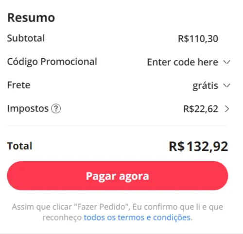 Imagem na descrição da promoção