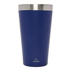 [Prime] Mimo Style Copo Térmico Azul Para Cerveja 470Ml, Feito Inteiramente em Aço Inoxidável